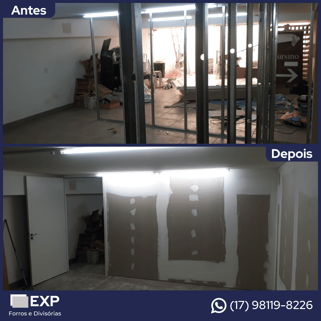 Foto real de projeto de forro ou divisória 1